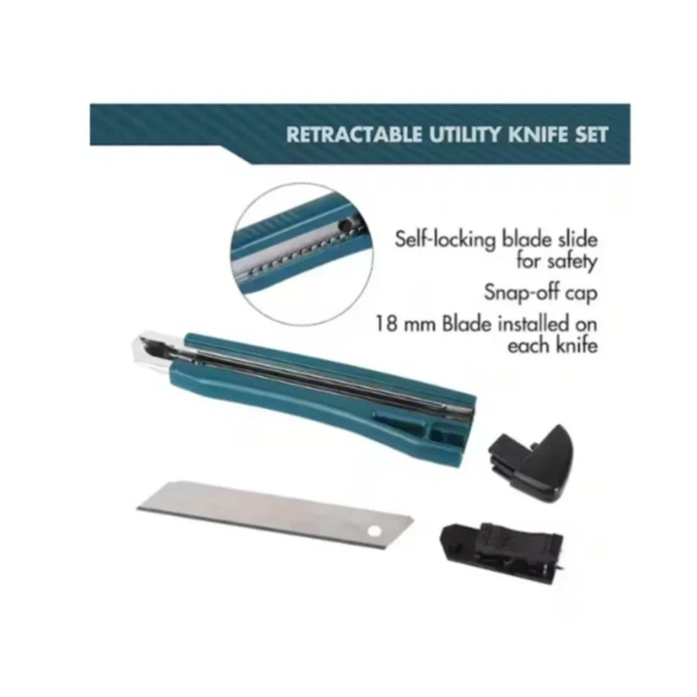 Anvil Snap and Retractable Utility Knife Set with Extra Blades